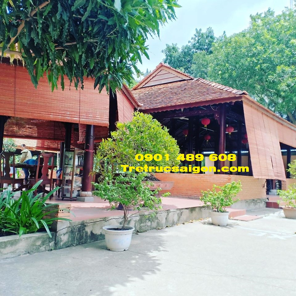 mành tre che nắng nhà gỗ 