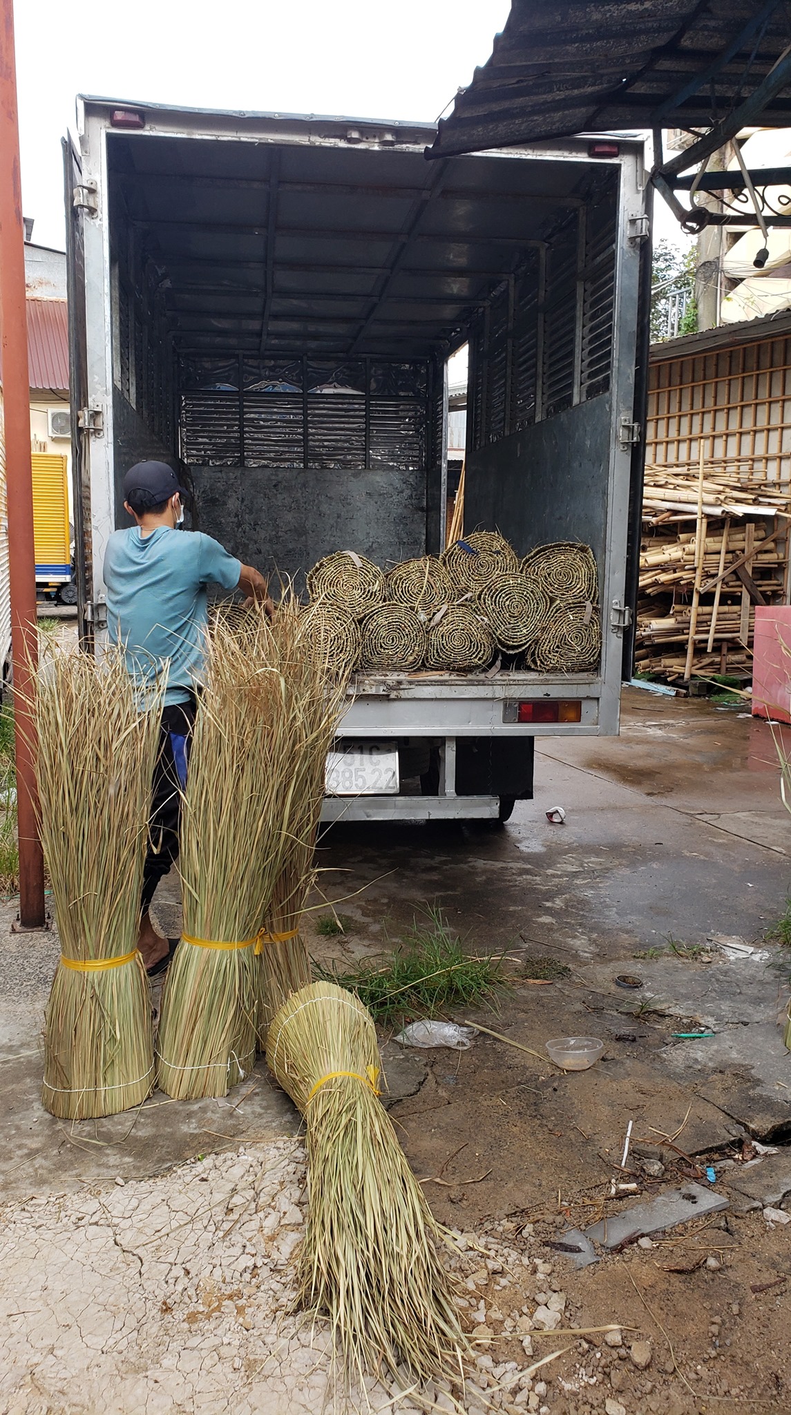 lá tranh lợp mái nhà tiền giang